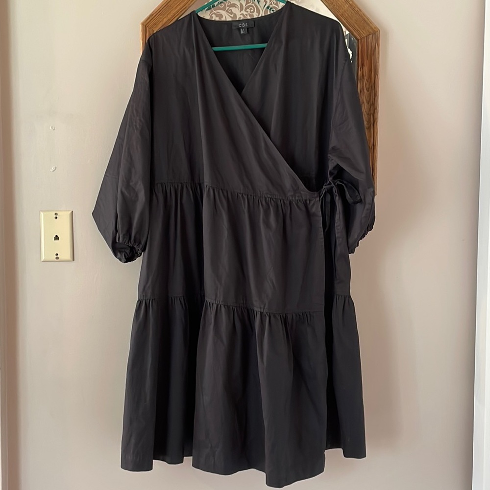 Cos Black Wrap Dress